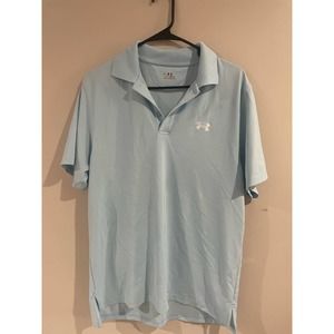 Mens Golf Polo Under Armour Baby Blue Small